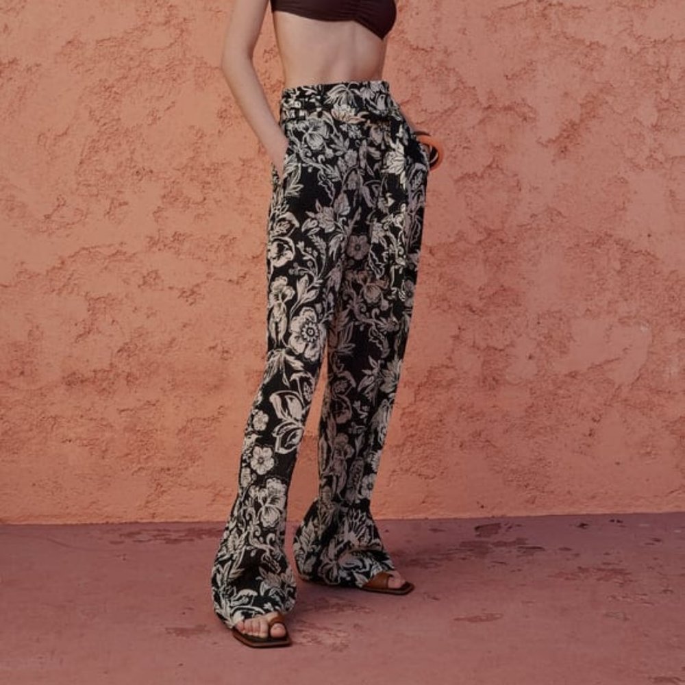 Zara Printed Floral Pants